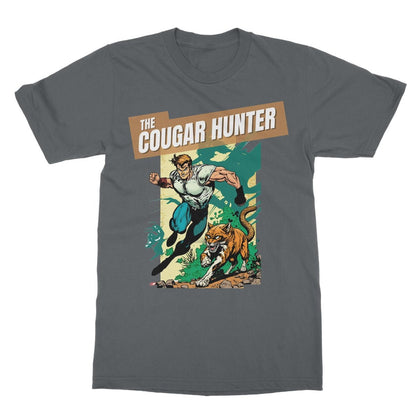 The Cougar Hunter T-Shirt - Charcoal - Funny T-Shirt