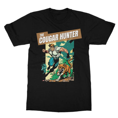 The Cougar Hunter T-Shirt - Black - Funny T-Shirt