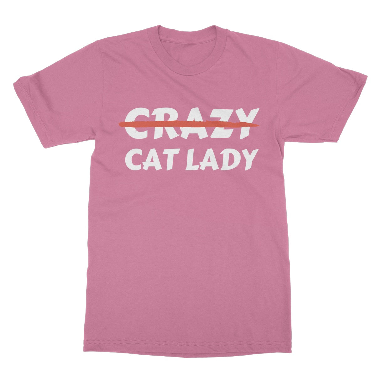 crazy cat lady t shirt pink