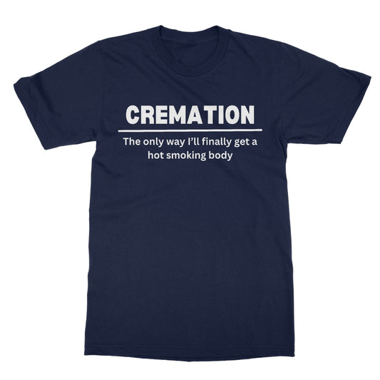 cremation t shirt navy