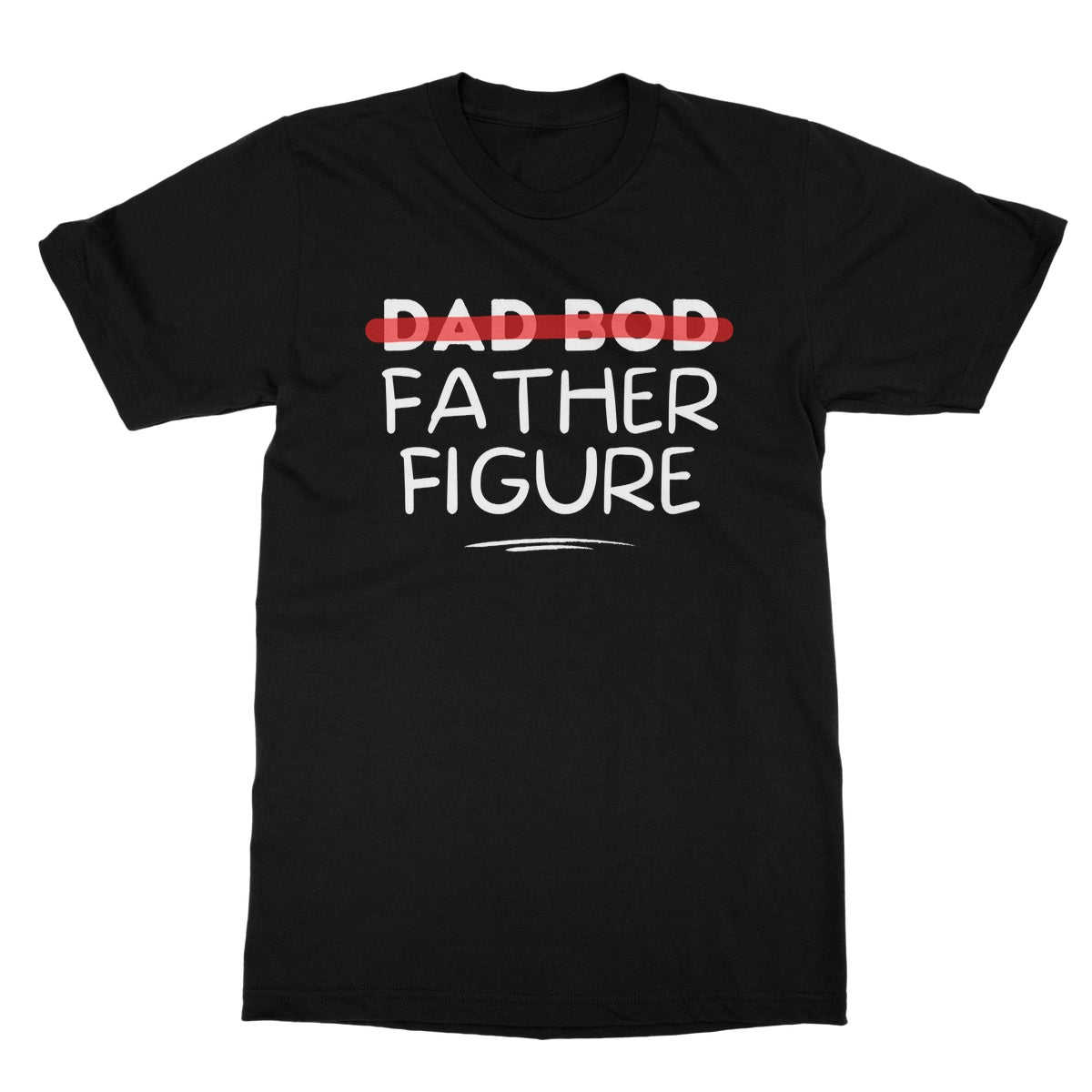 Dad Bod Father Figure T-Shirt - Black - Funny T-Shirt
