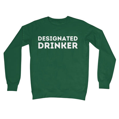 Designated Drinker Jumper - Bottle Green - Funny Jumper