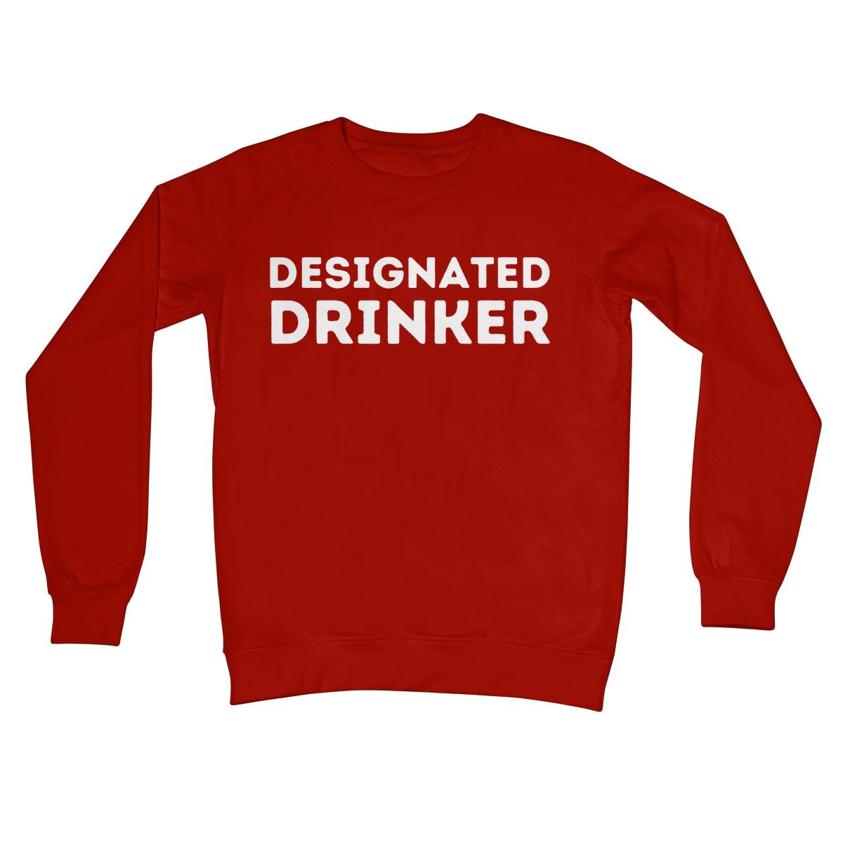 Designated Drinker Jumper - Fire Red - Funny Jumper