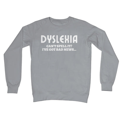 Dyslexia Jumper - Steel Grey - Funny Jumper