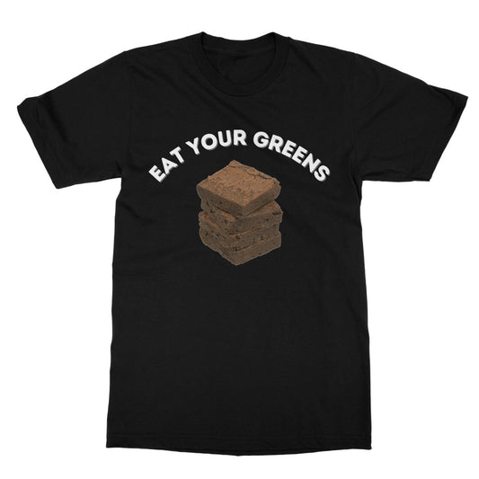 eat your greens t shirt black