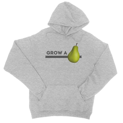 Grow A Pear Hoodie - Heather Grey - Funny Hoodie