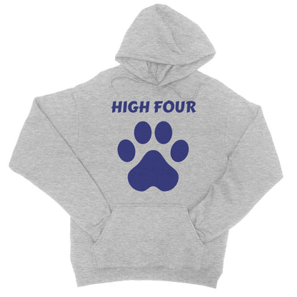 High Four Hoodie - Heather Grey - Funny Hoodie