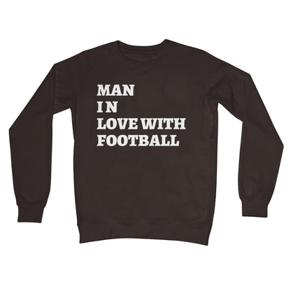Man In Love With Football Jumper - Hot Chocolate - Funny Jumper
