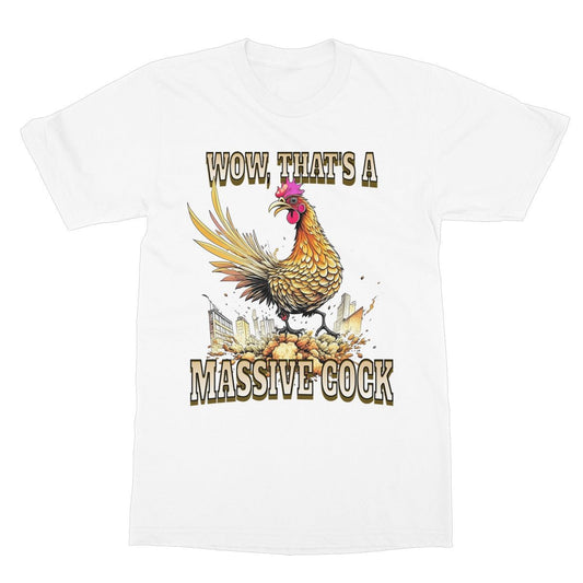 Massive Cock T-Shirt - White - Funny T-Shirt