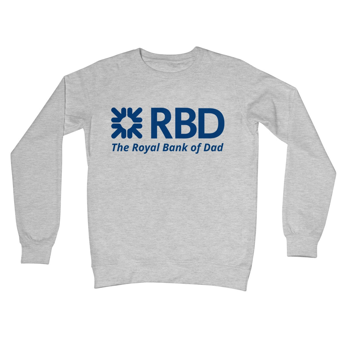 royal bank of dad jumper heather grey