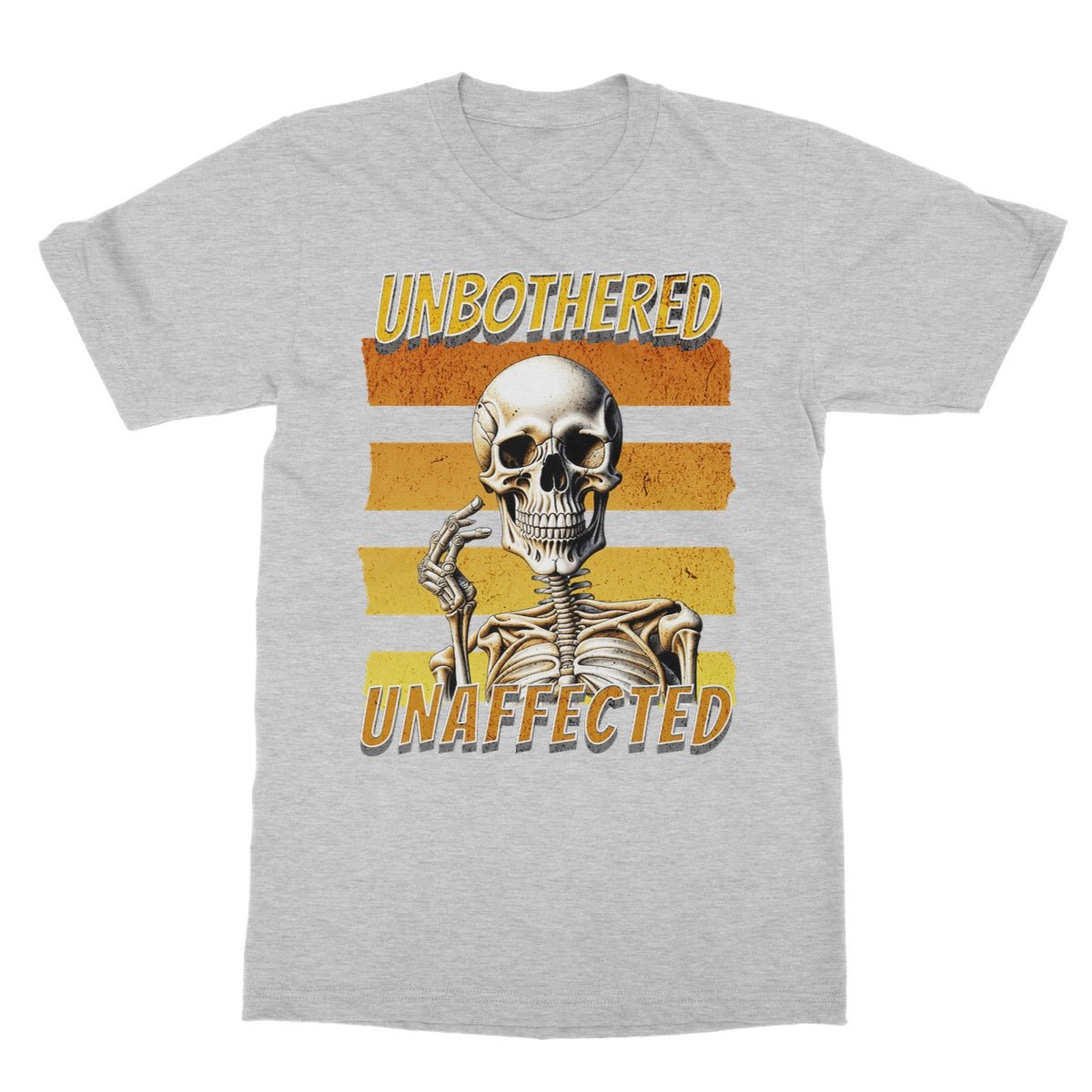 unbothered unaffected t shirt sports grey